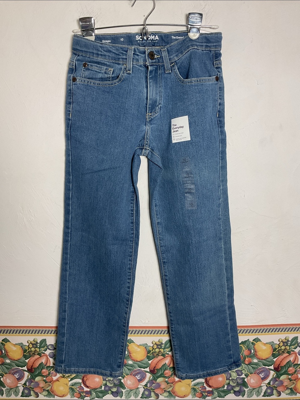 Sonoma Goods for Life Everyday Jean Straight Leg Size 10(Boys) Med Wash NWT - Picture 1 of 7